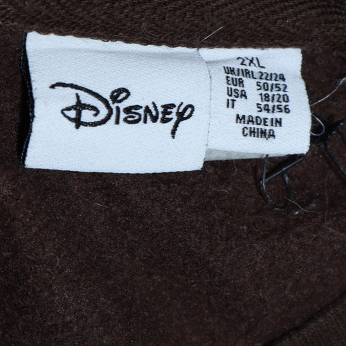 Disney Women Brown Bambi Pullover Sweatshirt 2XL