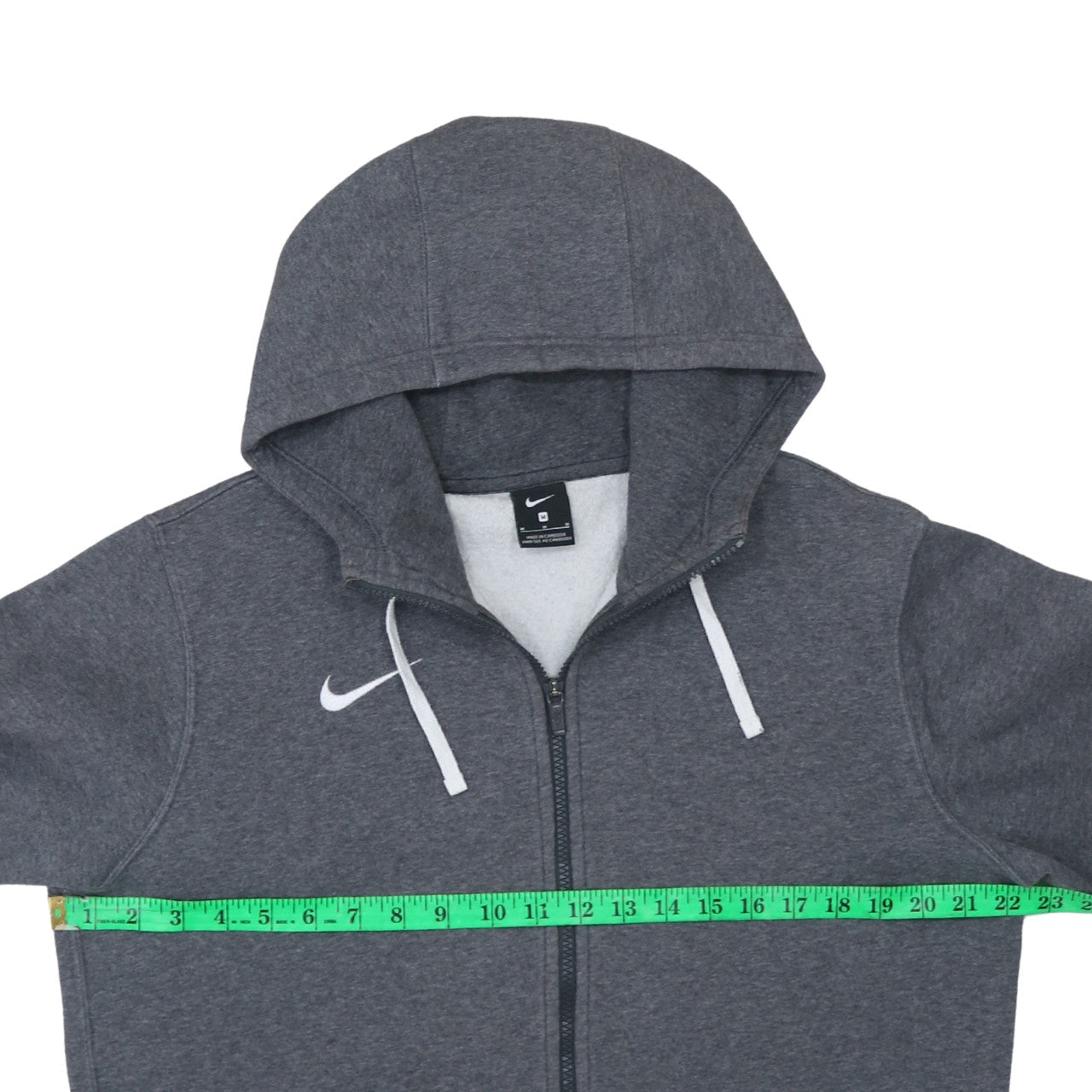 Nike Men's Grey Full Zip Hoodie M Fleece Sportswear Sweatshirt