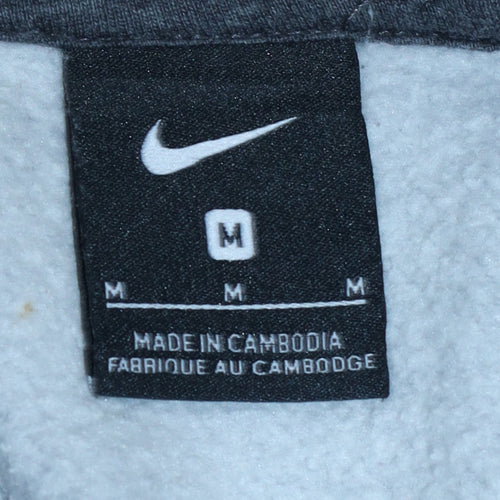 Nike Men's Grey Full Zip Hoodie M Fleece Sportswear Sweatshirt