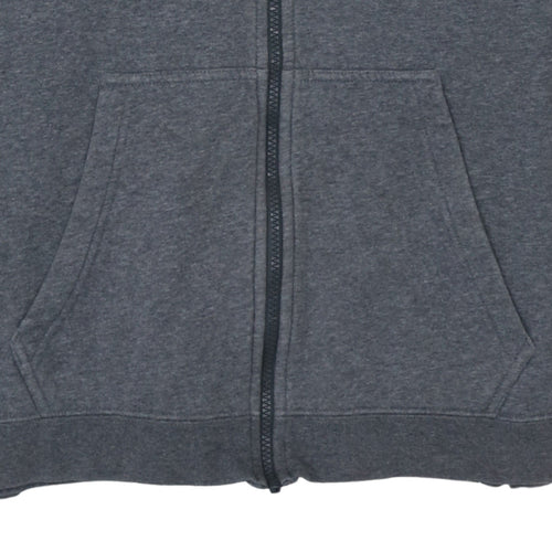 Nike Men's Grey Full Zip Hoodie M Fleece Sportswear Sweatshirt