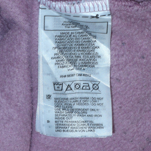 Adidas Womens Pink Hooded Pullover Sweatshirt Size S Cotton Blend