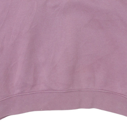 Adidas Womens Pink Hooded Pullover Sweatshirt Size S Cotton Blend