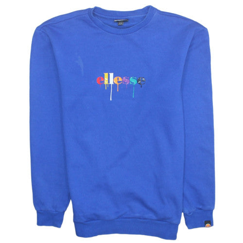 Ellesse Womens Blue Crew Neck Pullover Sweatshirt Size M