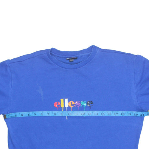 Ellesse Womens Blue Crew Neck Pullover Sweatshirt Size M