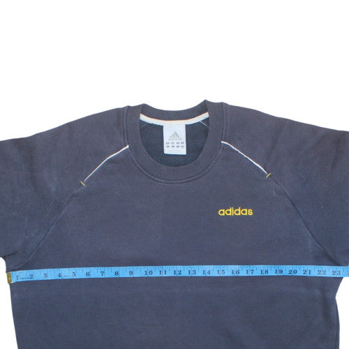 Adidas Mens Blue Logo Pullover Sweatshirt Size M Regular Fit