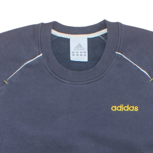 Adidas Mens Blue Logo Pullover Sweatshirt Size M Regular Fit