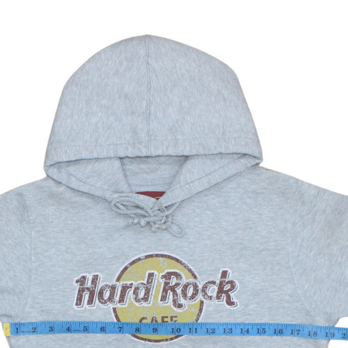 Hard Rock Cafe Hollywood Grey Hoodie Women Small Pullover Cotton Blend