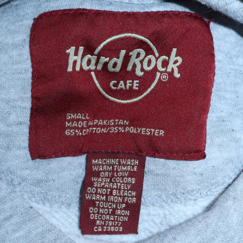 Hard Rock Cafe Hollywood Grey Hoodie Women Small Pullover Cotton Blend