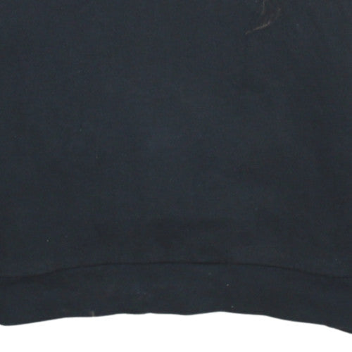 Emporio Armani EA7 Men's Black Pullover Hoodie Medium Logo Sweatshirt