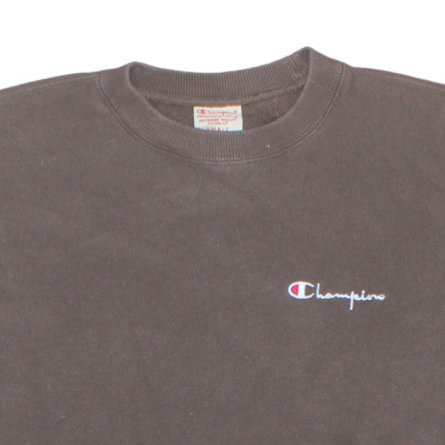 Champion Men's Brown Small Reverse Weave Pullover Sweatshirt