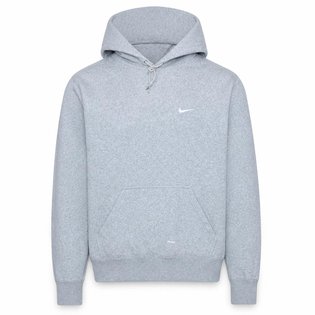 Front view of Nike Men's Grey XL Pullover Fleece Hoodie Sweatshirt