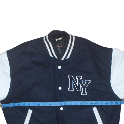 Mil-Tec Men's Blue White NY Varsity Baseball Jacket Size S