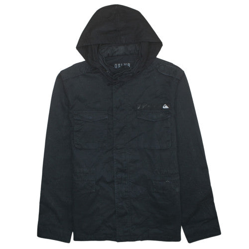 Quiksilver Men’s Black Cotton Hooded Parka Jacket 2XL
