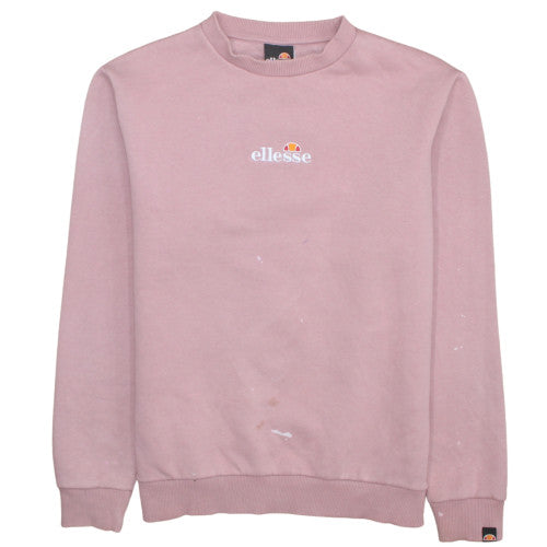 Ellesse Womens Pink Crew Neck Pullover Sweatshirt UK 12