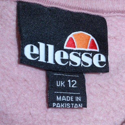 Ellesse Womens Pink Crew Neck Pullover Sweatshirt UK 12