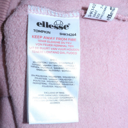 Ellesse Womens Pink Crew Neck Pullover Sweatshirt UK 12