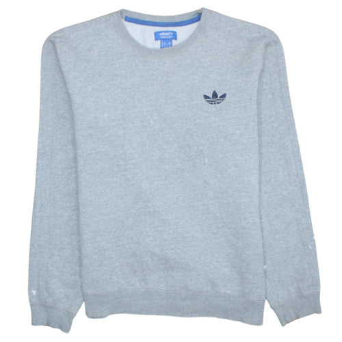 Adidas Men's Grey Crew Neck Fleece Sweatshirt M Regular