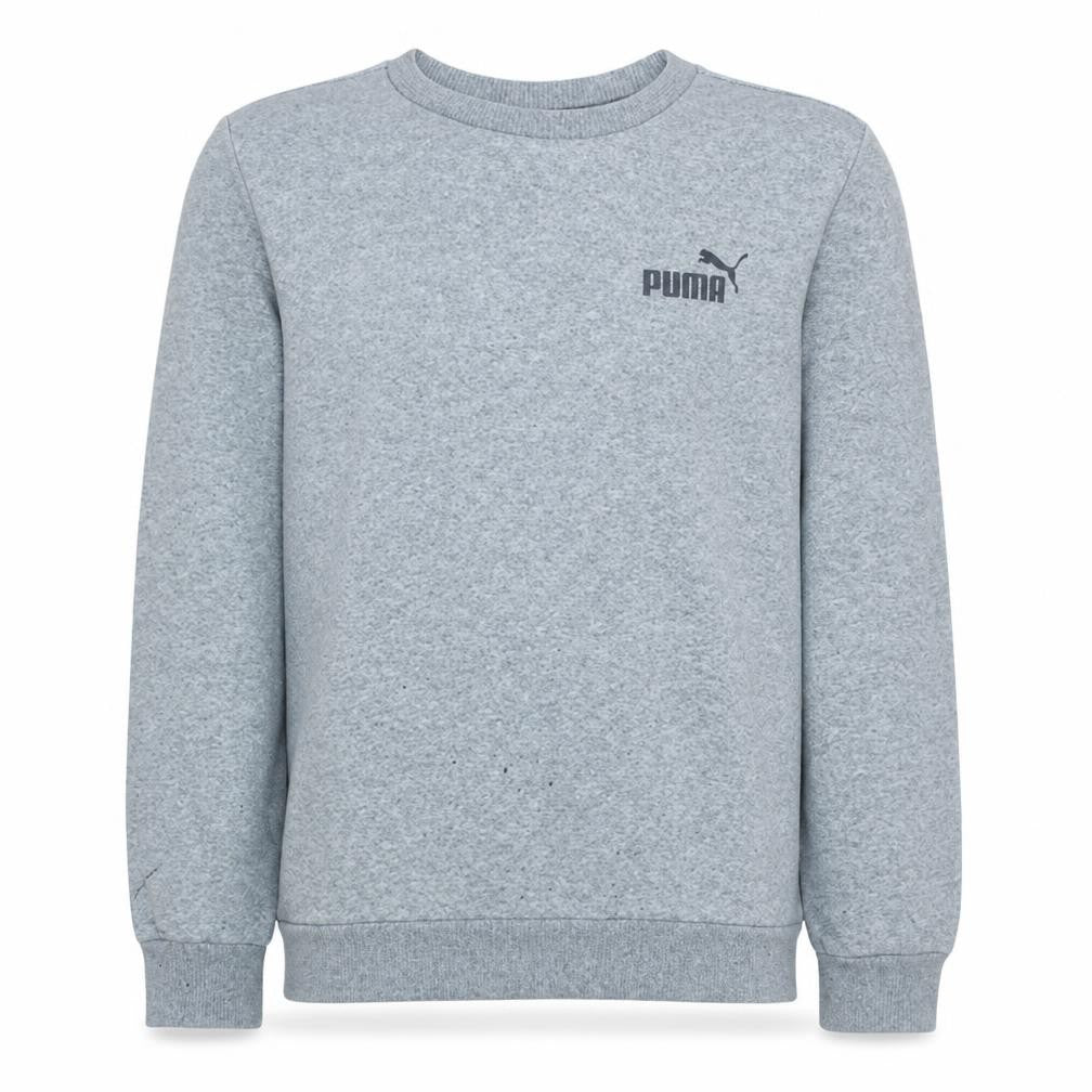 Front view of Puma Men's Grey Crew Neck Pullover Sweatshirt XS