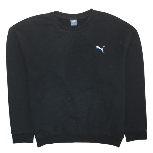 Puma Womens Black L Crew Neck Pullover Sweatshirt