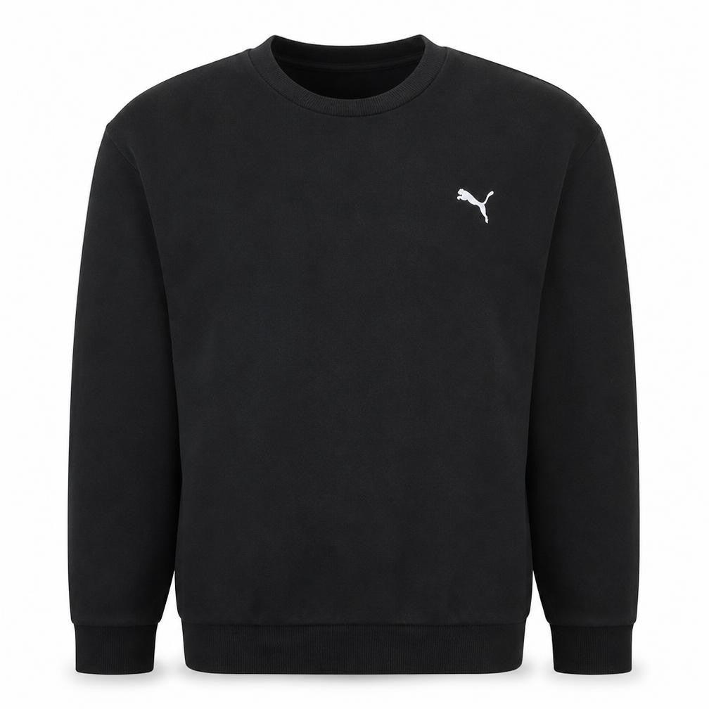 Puma Womens Black L Crew Neck Pullover Sweatshirt