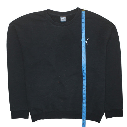 Puma Womens Black L Crew Neck Pullover Sweatshirt