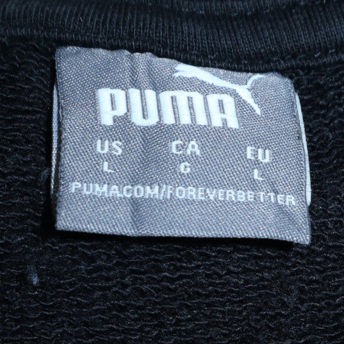 Puma Womens Black L Crew Neck Pullover Sweatshirt