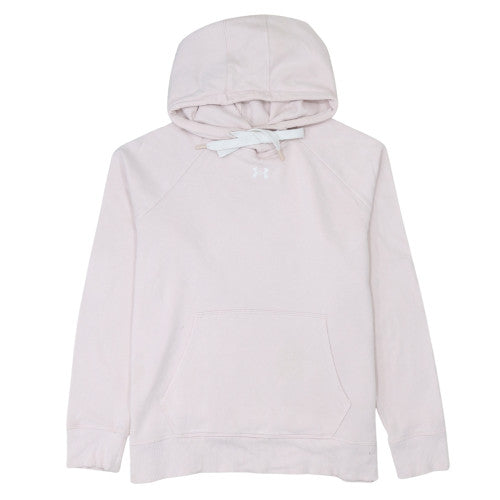 Under Armour Women Pink Hoodie Large Pullover Loose Fit Casual