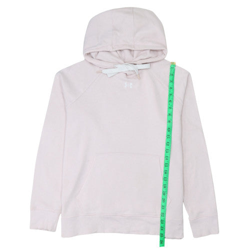 Under Armour Women Pink Hoodie Large Pullover Loose Fit Casual