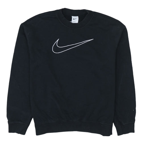 Nike Womens Black Dri-Fit Crew Neck Pullover Sweatshirt Size S