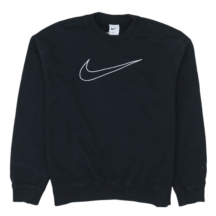 Nike Womens Black Dri-Fit Crew Neck Pullover Sweatshirt Size S