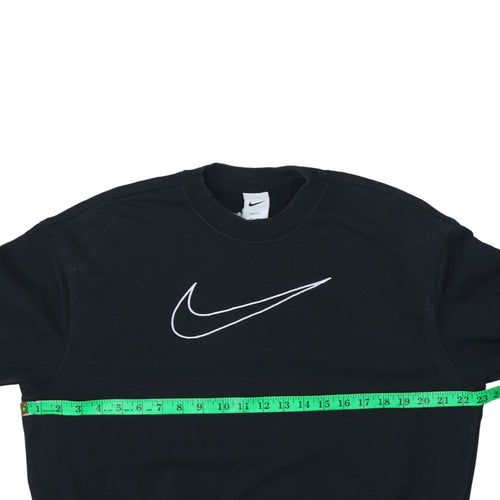 Nike Womens Black Dri-Fit Crew Neck Pullover Sweatshirt Size S