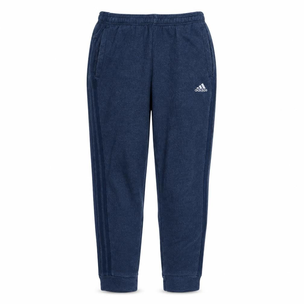 Front view of Adidas Men's Blue Regular Fit Fleece Jogger Sweatpants M