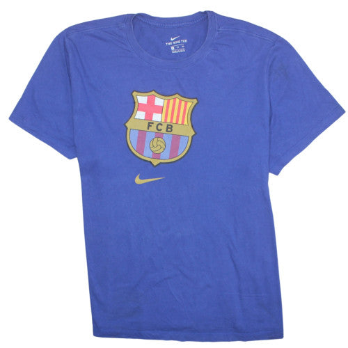 Nike Men’s Blue FCB Barcelona Graphic T-Shirt XXL Cotton Crew Neck