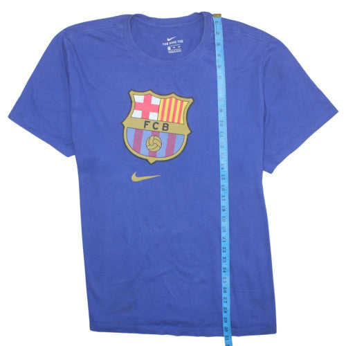 Nike Men’s Blue FCB Barcelona Graphic T-Shirt XXL Cotton Crew Neck