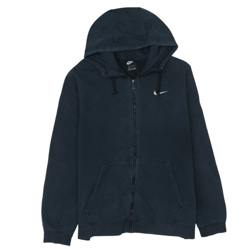Nike Men's Black Full Zip Hoodie Size L Fleece Sweatshirt