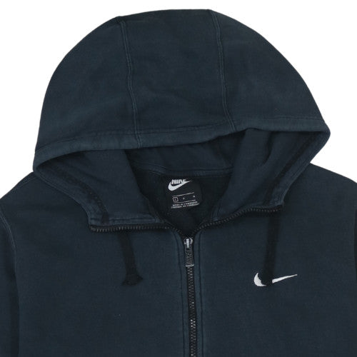 Nike Men's Black Full Zip Hoodie Size L Fleece Sweatshirt