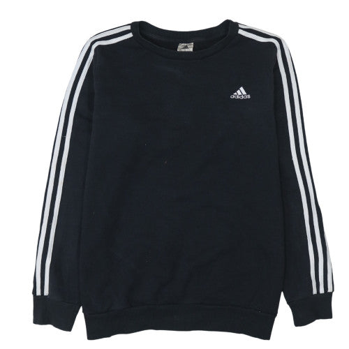adidas Men's Black 1X Pullover Crew Neck Fleece Sweatshirt