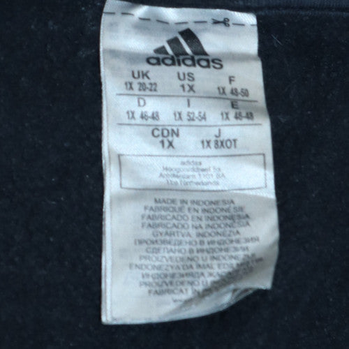 adidas Men's Black 1X Pullover Crew Neck Fleece Sweatshirt