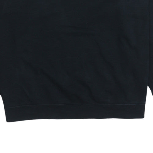Nike Men's Black 1/4 Zip Collared Fleece Sweatshirt Size M