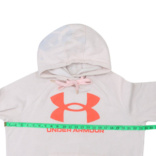 Under Armour Women's Beige Pullover Hoodie Size L Logo Design