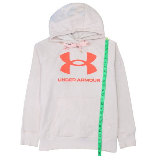 Under Armour Women's Beige Pullover Hoodie Size L Logo Design
