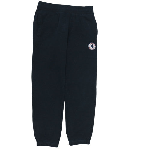Converse Men's Black Fleece Sweatpants S Regular Fit Logo Joggers
