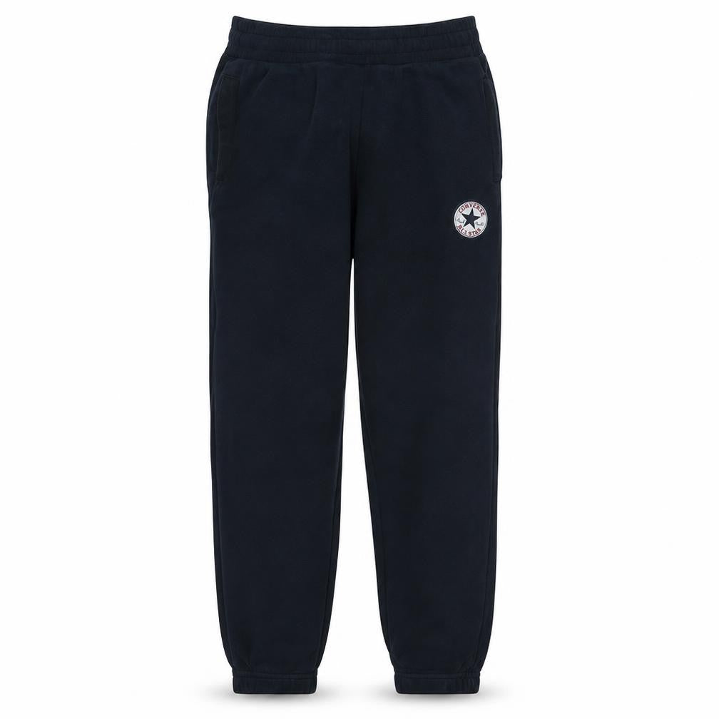 Converse Men's Black Fleece Sweatpants S Regular Fit Logo Joggers