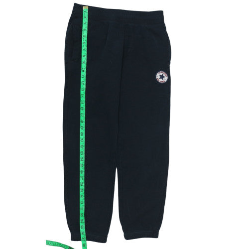 Converse Men's Black Fleece Sweatpants S Regular Fit Logo Joggers
