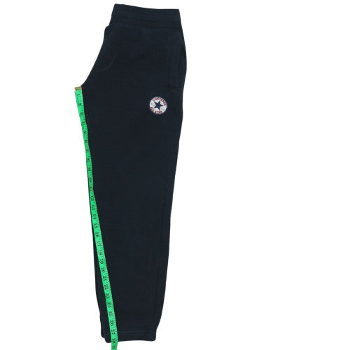 Converse Men's Black Fleece Sweatpants S Regular Fit Logo Joggers