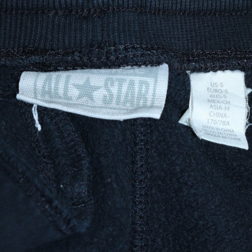 Converse Men's Black Fleece Sweatpants S Regular Fit Logo Joggers