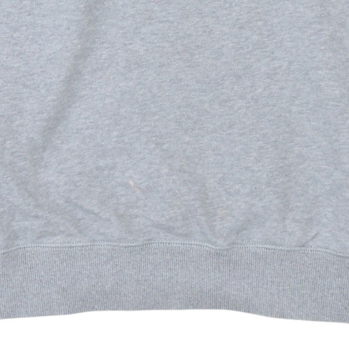 Diesel Men's Grey L Crew Neck Embroidered Logo Pullover Sweatshirt