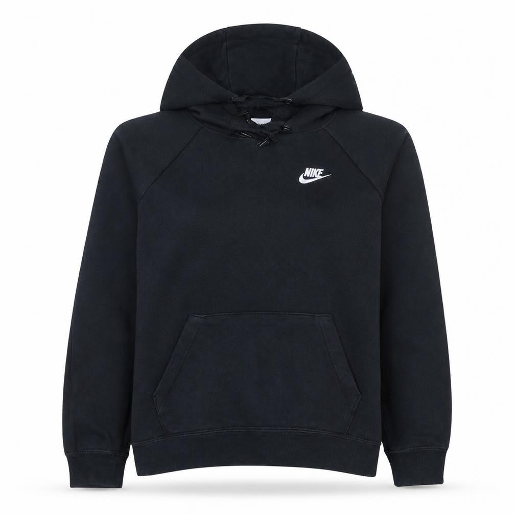Front view of Nike Women’s Black Small Pullover Hoodie Fleece Sweatshirt