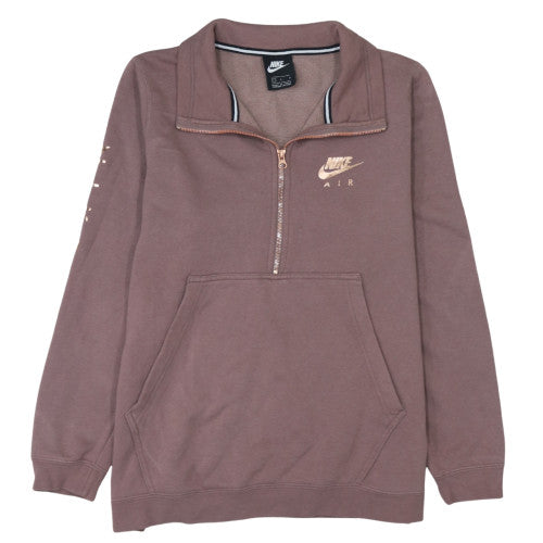 Nike Air Women's Brown 1/2 Zip Pullover Sweatshirt L