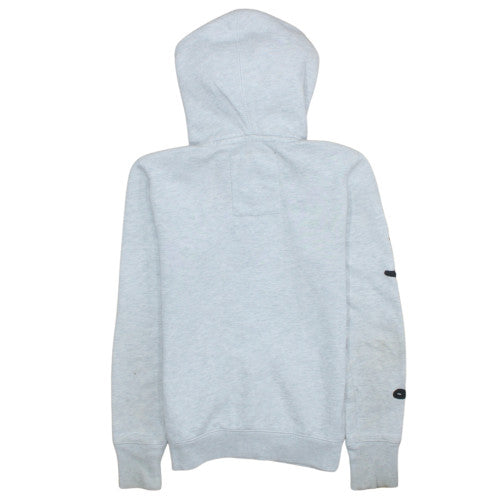 Superdry Women Grey Full Zip Hoodie Fleece Lined Size S